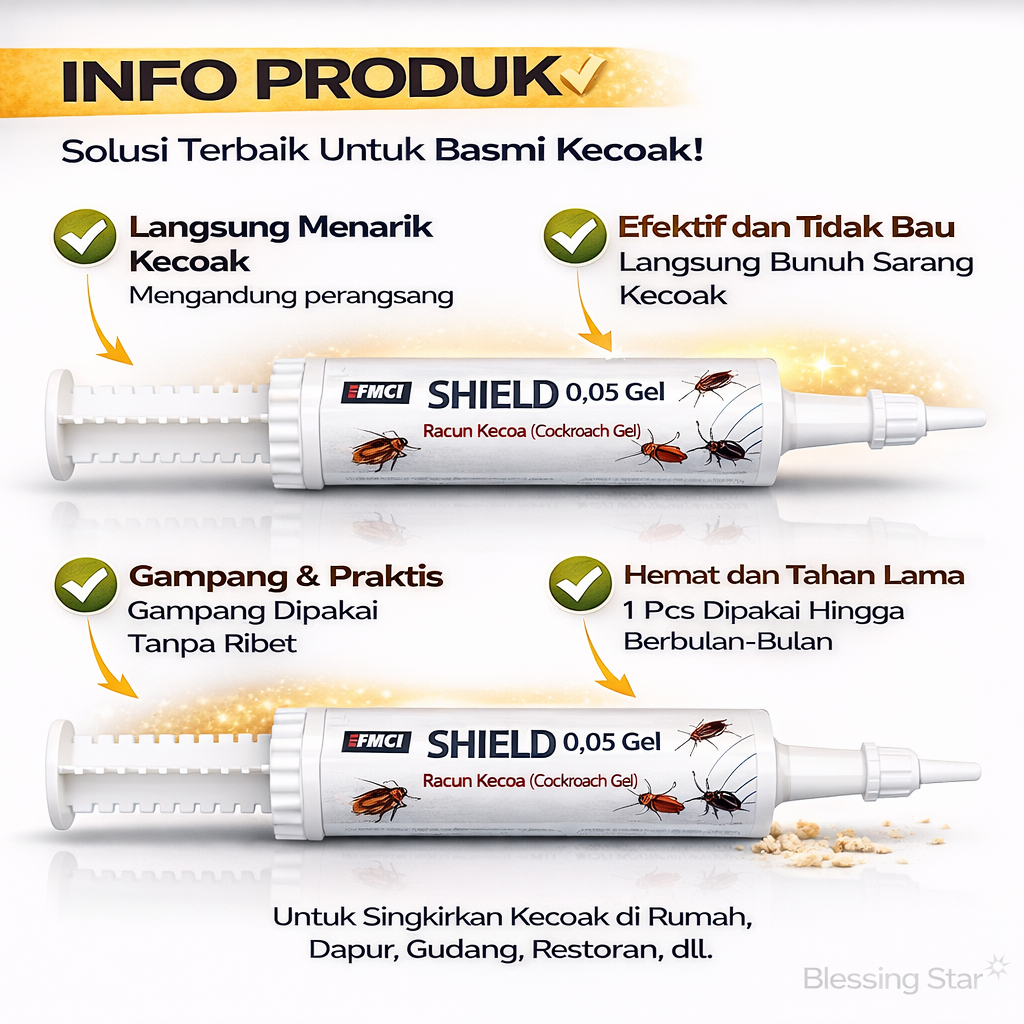 Jual Shield 0.05 Gel 30Gr umpan basmi anti kecoa cockroach Fipronil ...