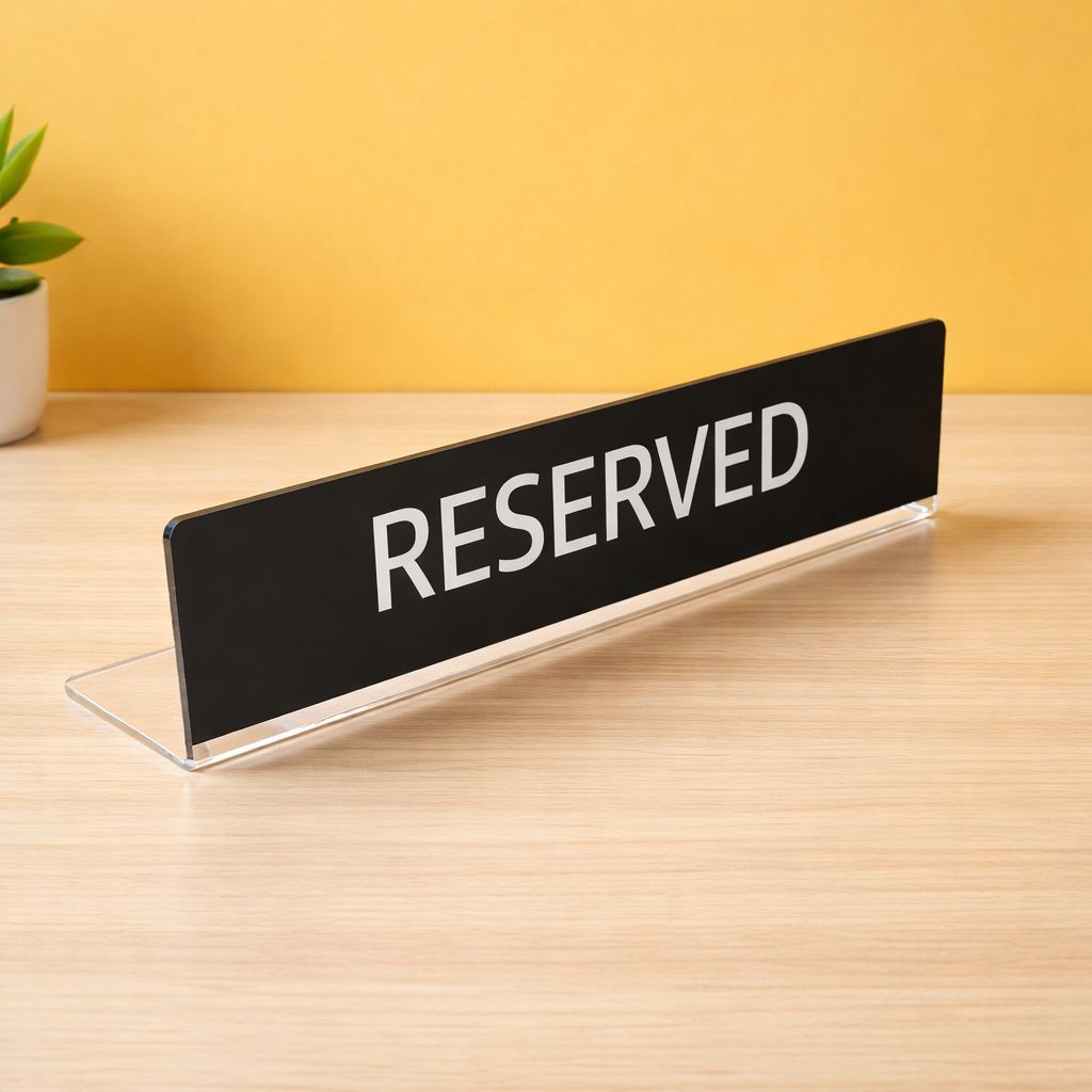 Jual Akrilik Meja Reserved, akrilik resto, akrilik lipat, Akrilik sudah ...