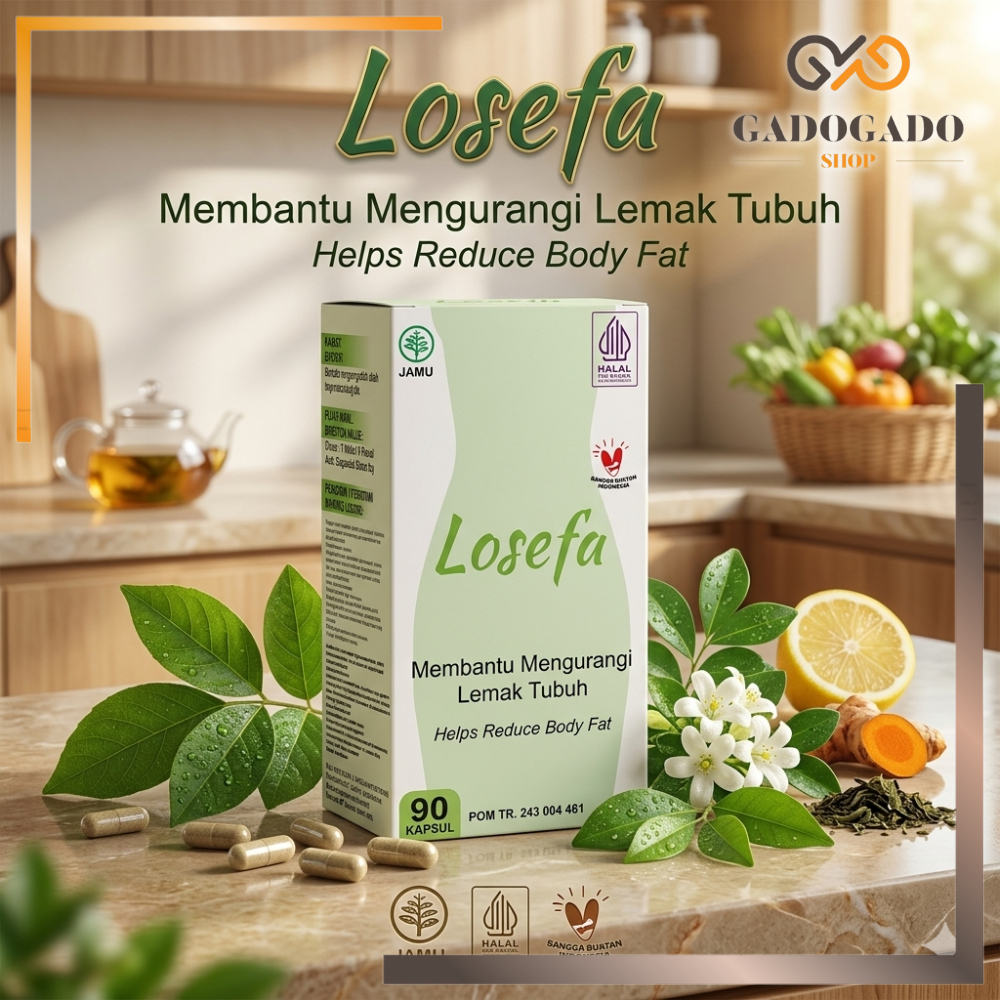 Jual GGS LOSEFA Kapsul Herbal Lemak Alami Turunkan Berat Badan isi 90 ...