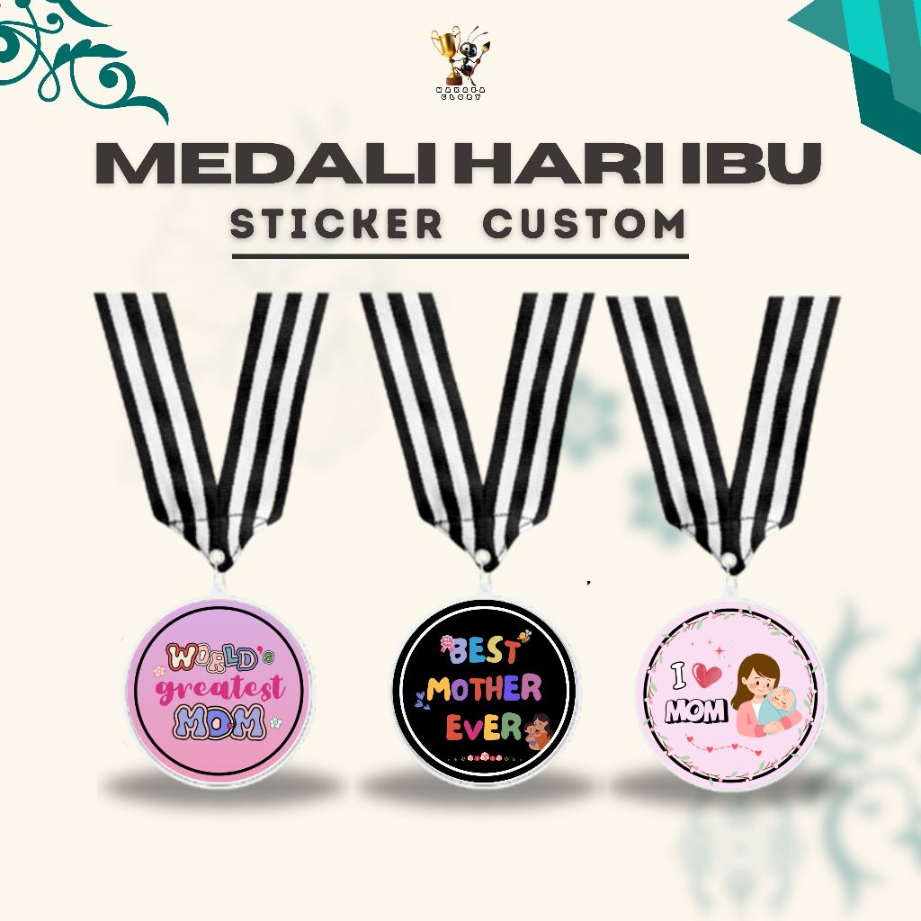Jual Medali Akrilik Sticker Hari Ibu Kado l Hadiah l Penghargaan l ...