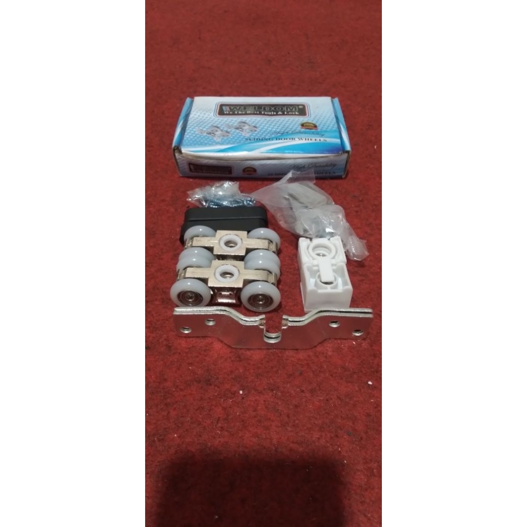 Jual RAIL ROLLER roda sliding rel gantung( INTERKEY )(weldum) | Shopee ...