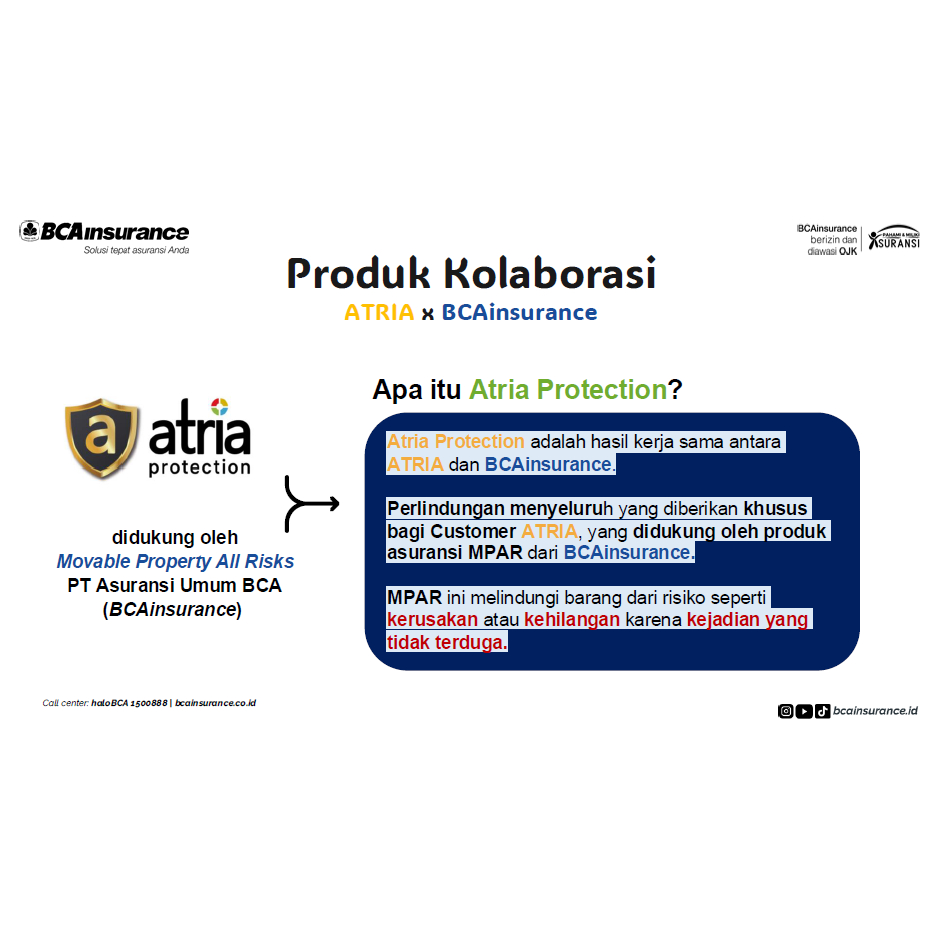Jual Atria Voucher Asuransi Protection By BCA Insurance Pemakaian 1 ...