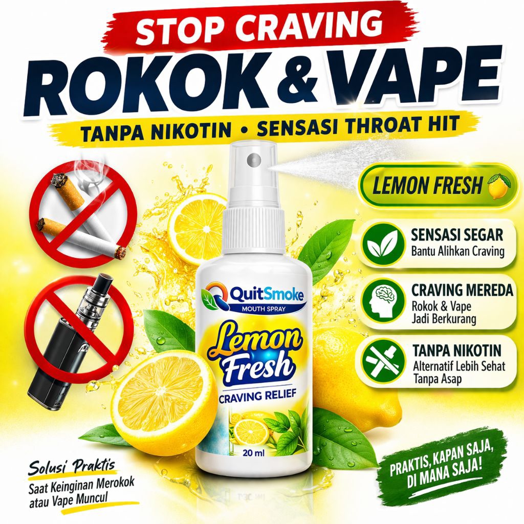 Jual QuitSmoke Lemon Fresh Mouth Spray 20ml | Alat Bantu Berhenti ...
