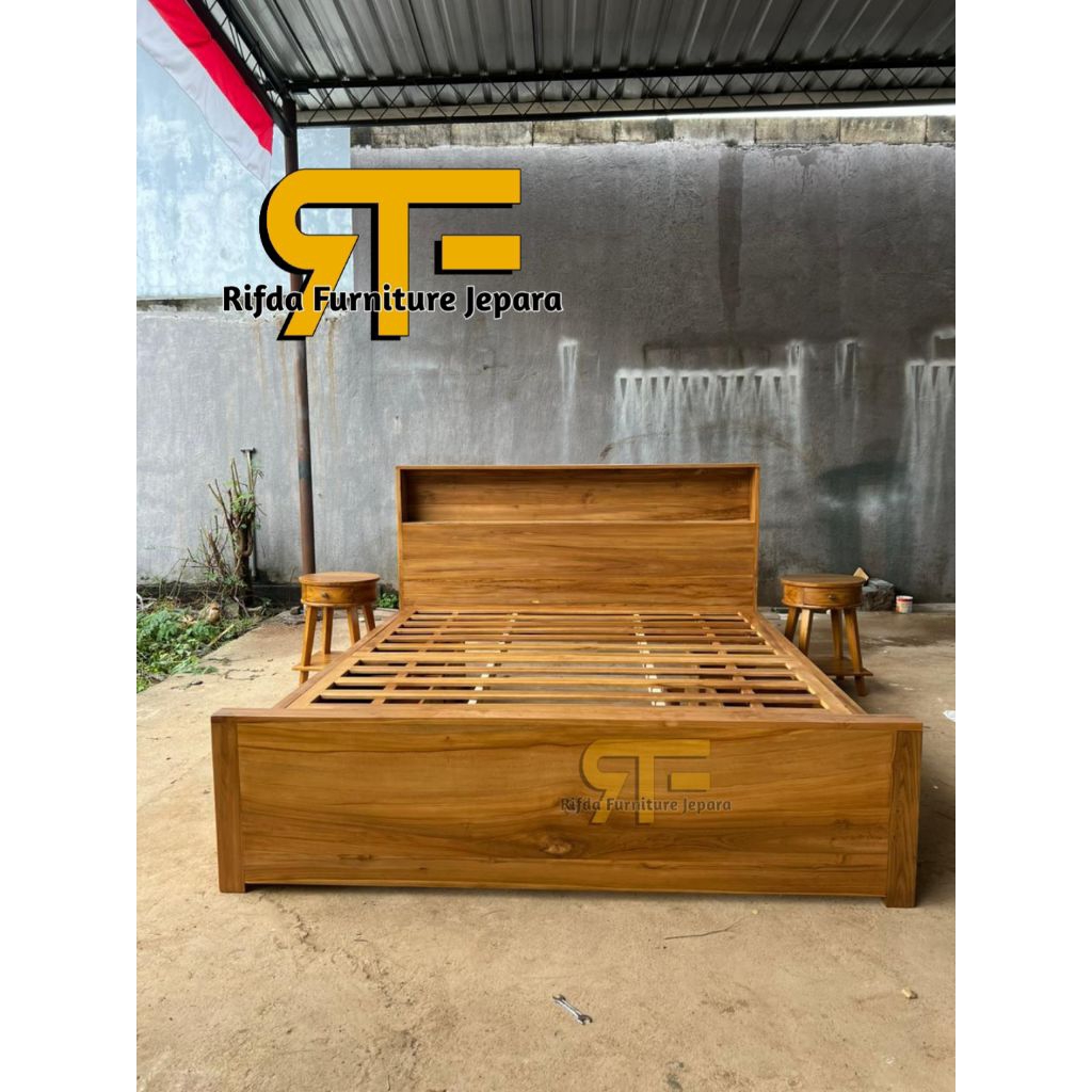 Jual REAL PICT !!! Dipan Tempat Tidur Kayu Jati Model Rak ( Dipan Rak ...