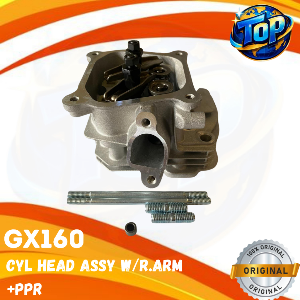 Jual Cylinder Head Assy GX160 GX200 / Kop Head GX160 GX200 Set Rocker ...