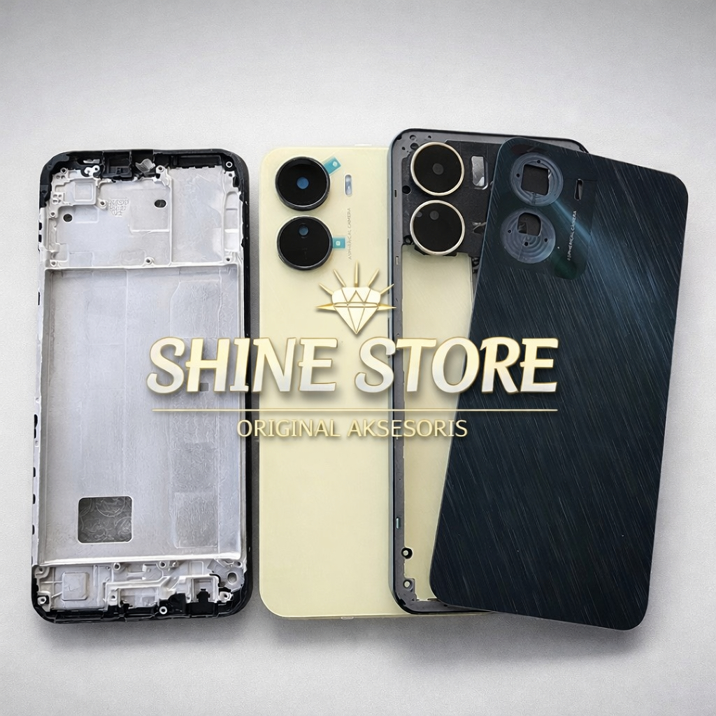 Jual Casing Housing Fullset HP Vivo Y16 V2204 V2214 Backdoor Bezel ...