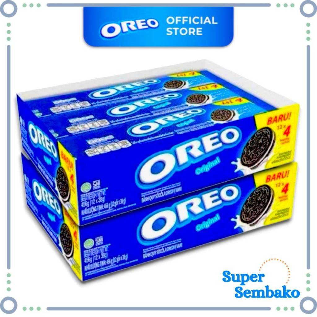 Jual Snack Biskuit Sandwich Oreo Rasa Krim Original Vanilla Cokelat ...