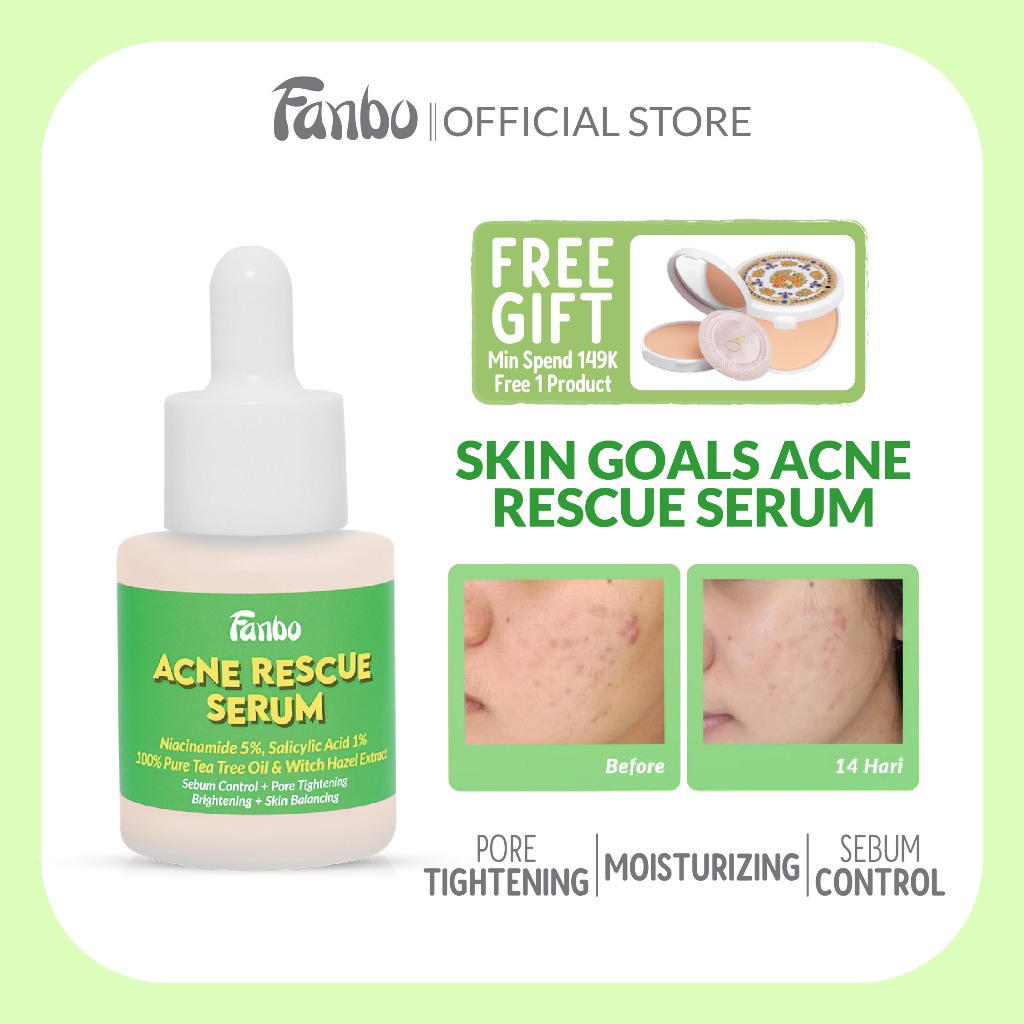 Jual Fanbo Skin Goals Acne Rescue Serum - Niacinamide 5% - Salicylic ...