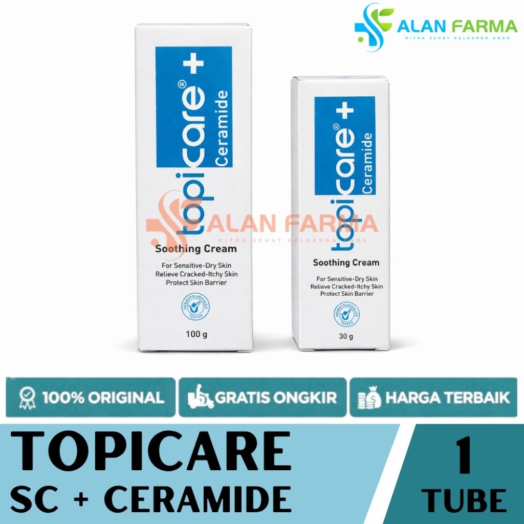 Jual Topicare Soothing Cream Ceramide 100 gram | Topicare Ceramide 30 ...