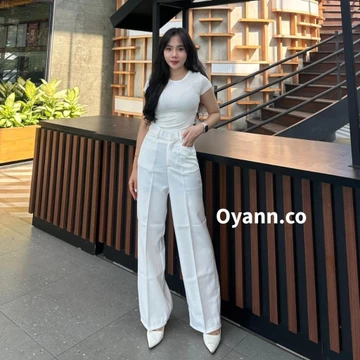 Vara Pants Kulot Highwaist Celana Panjang Wanita Kantor Bahan Semi Woll Premium