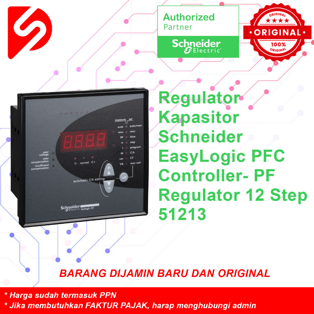 Jual Regulator Kapasitor Schneider EasyLogic PFC Controller - PF ...