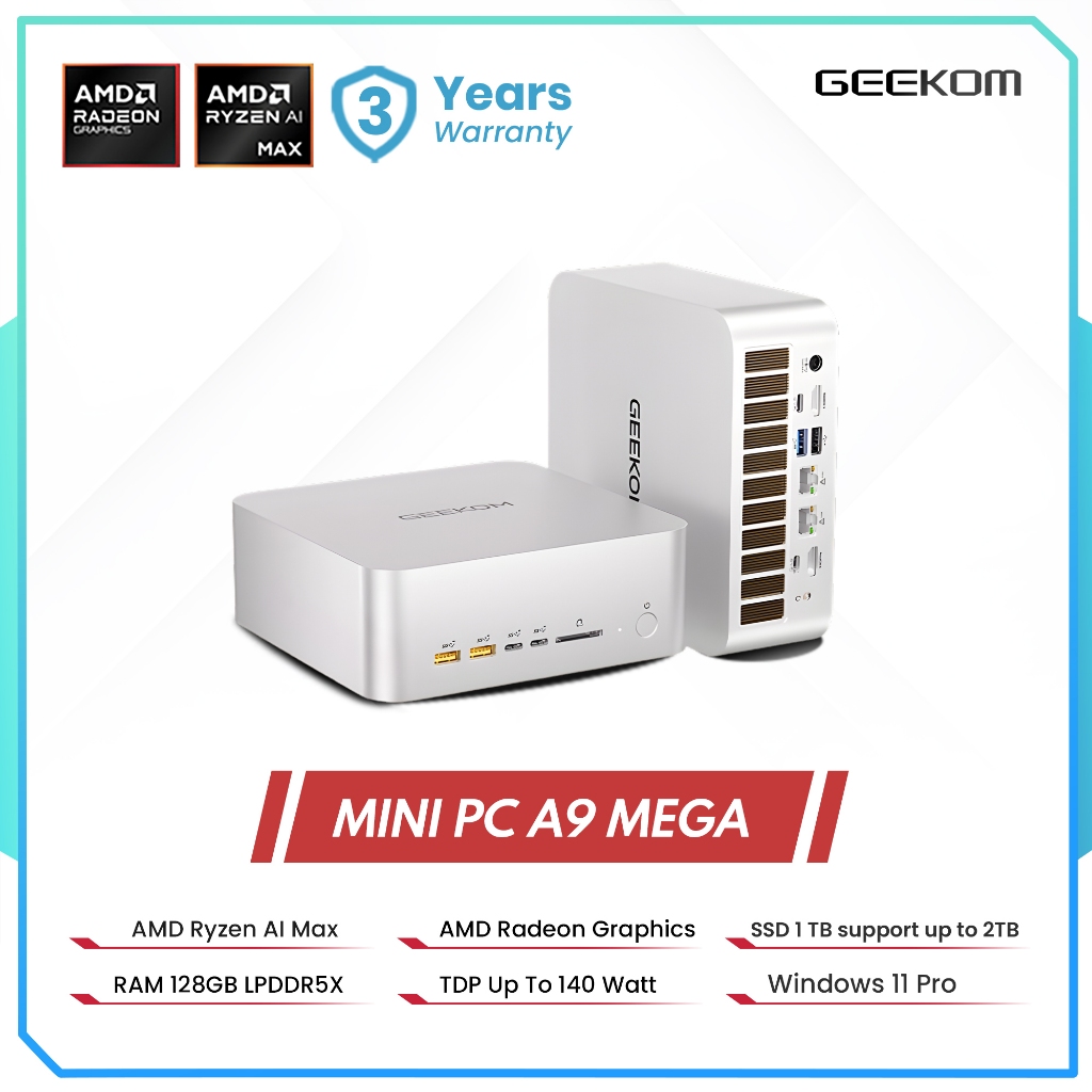 Jual MINI PC GAMING - GEEKOM A9 Mega AI Mini PC Gaming AMD Ryzen AI ...