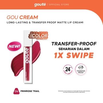 Goute Matte Lip Cream Transferproof Long Lasting Upto 24H Goucream Ringan Tahan Lama