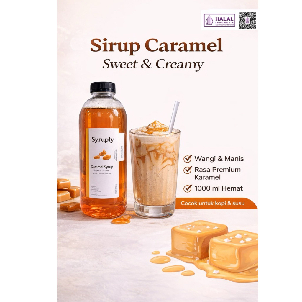 Jual Syruply Salted Caramel 1000 ml - Sirup Rasa Karamel Halal | Shopee ...