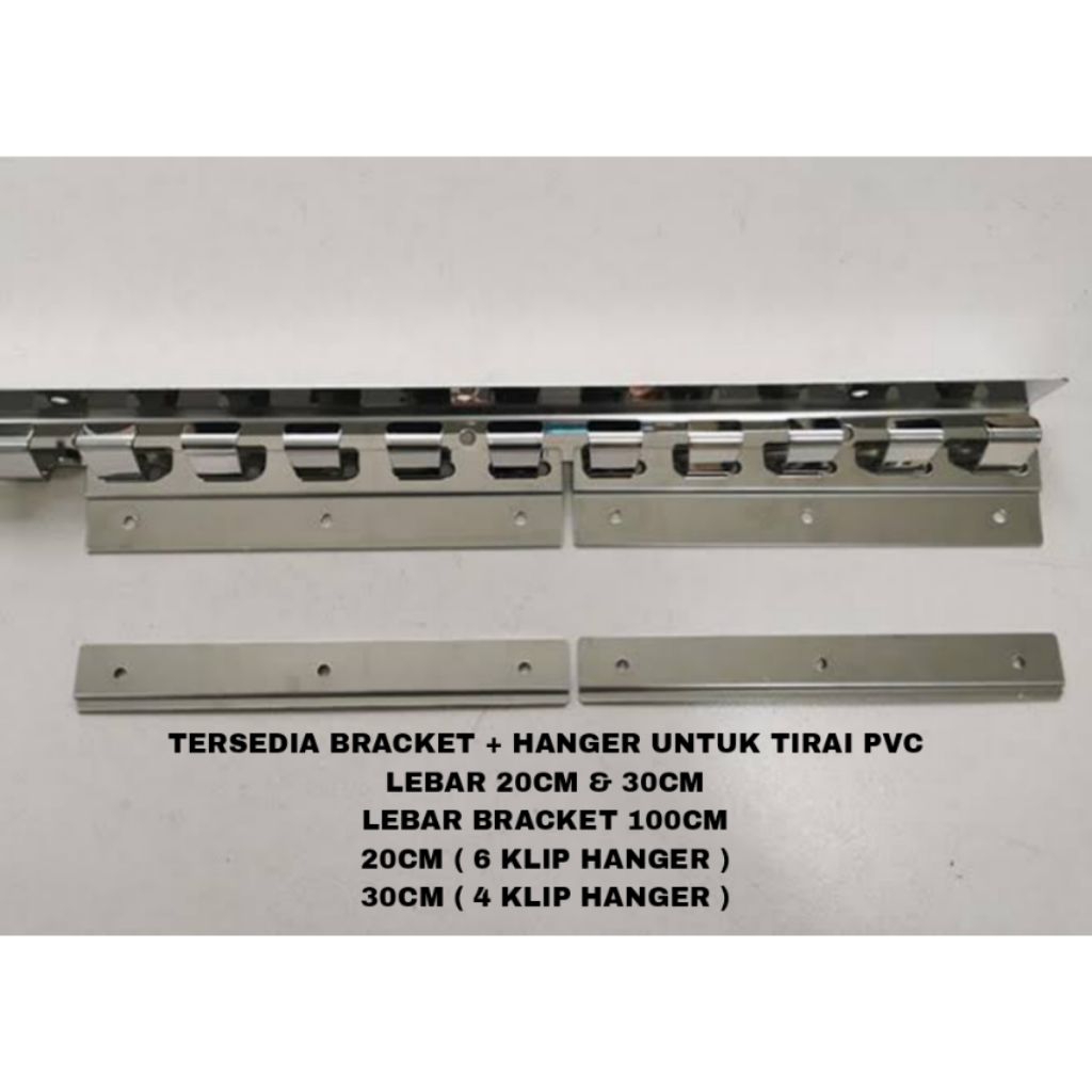 Jual FULLSHEET BRACKET BRAKET BREKET HANGER TIRAI PVC CURTAIN PANJANG ...
