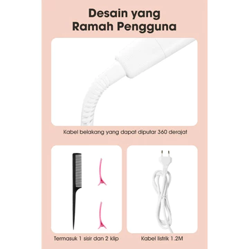 SAMONO Catokan Curly Automatic Keramik Catokan Rambut Catok Rambut 32mm 3 Suhu Low Watt Auto