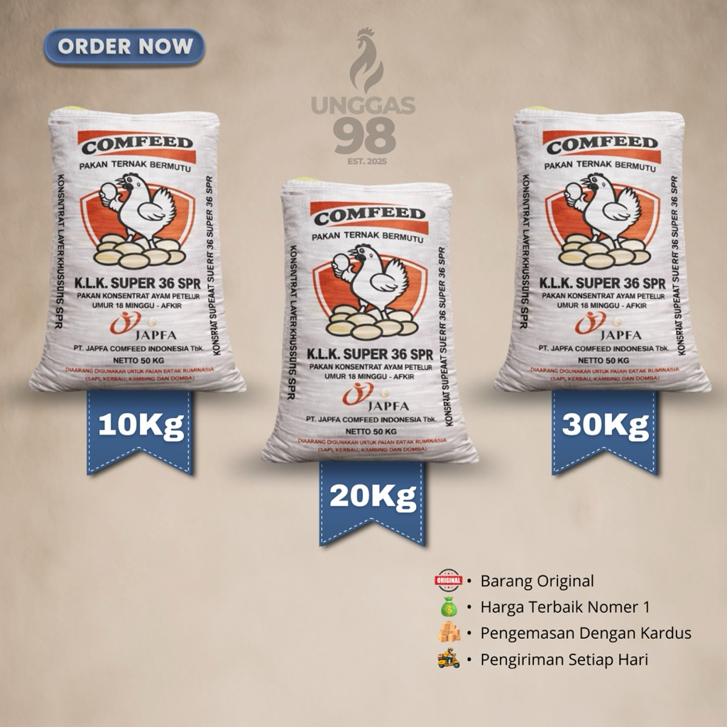 Jual K.L.K 36spr COMFEED Kosentrat Petelur Ayam Bebek Petelur Pakan ...
