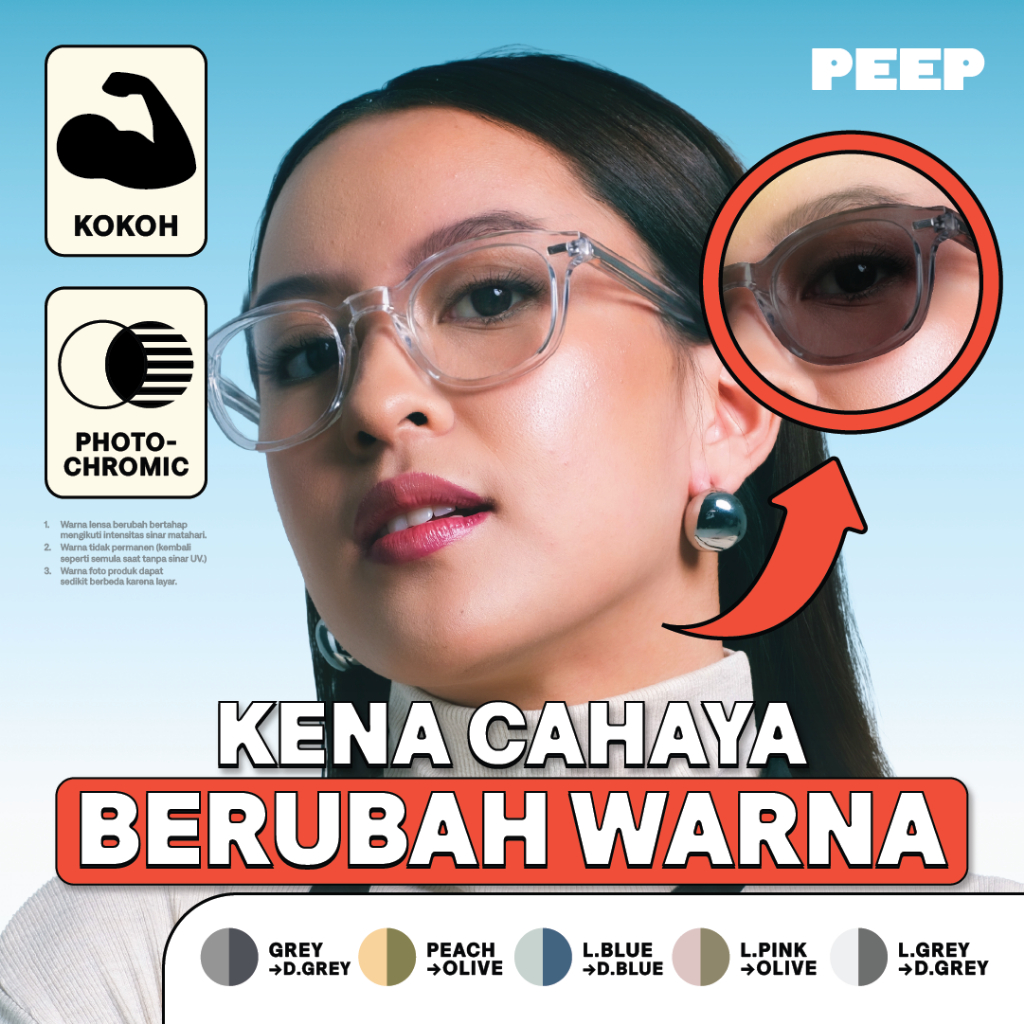 Jual Peep Eyewear - Levant Frame Color Changing Kotak | Kacamata Baca ...