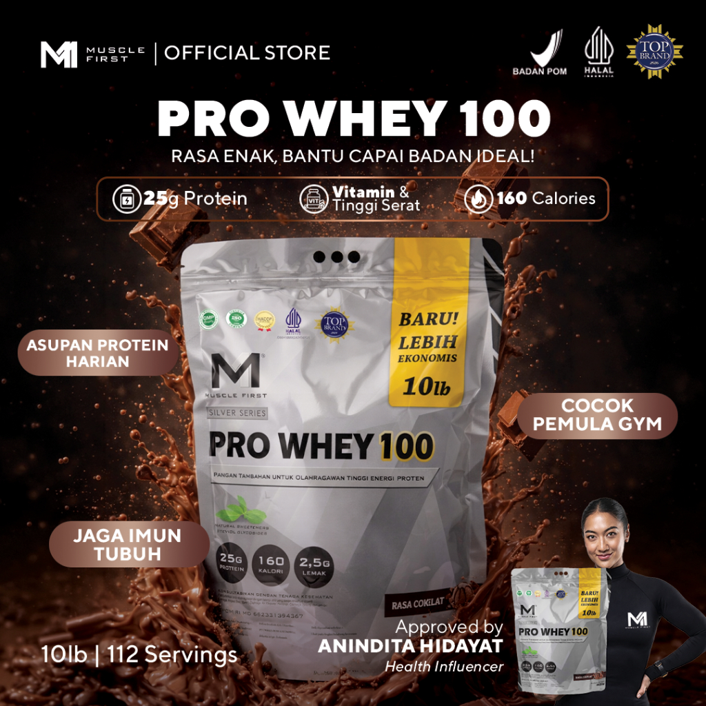 Jual MUSCLE FIRST Pro Whey 100 10lbs/4535gr - Whey Protein Suplemen ...