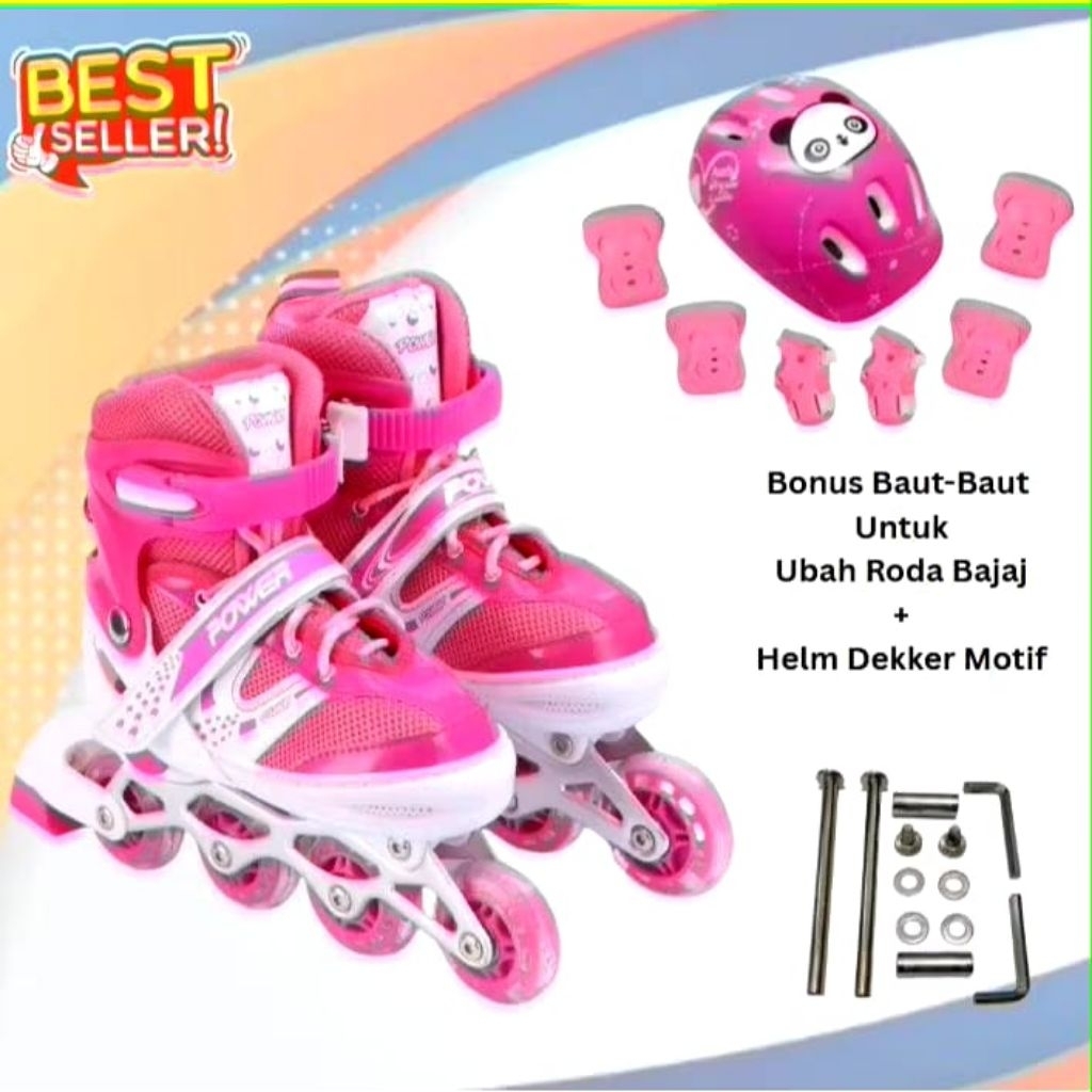 Jual Sepatu roda bisa set mode inline dan bajaj | Shopee Indonesia