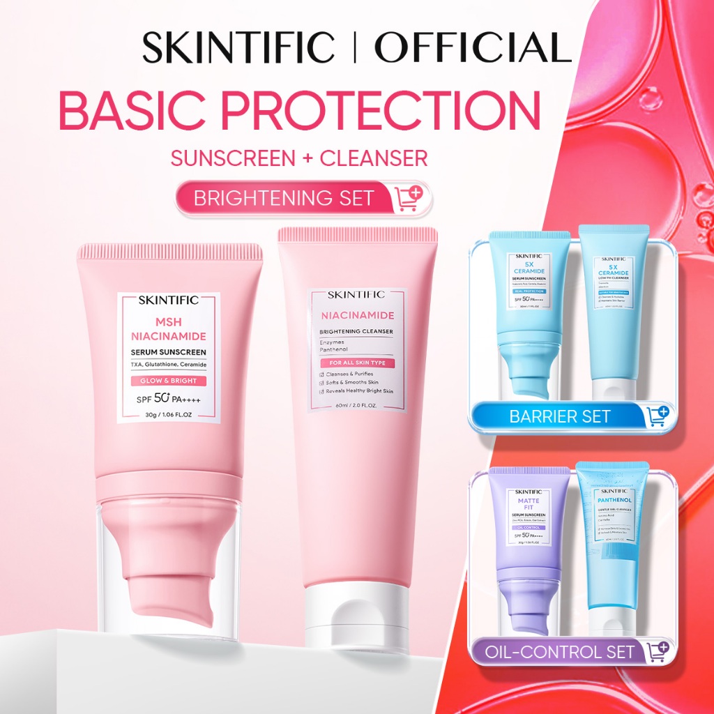 Jual SKINTIFIC - 2pcs Basic Protection | SPF 50+ PA++++ Brightening ...