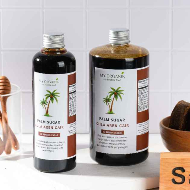 Jual My Organik Gula Aren Cair Untuk Kopi 250ml 500ml Palm Sugar Liquid ...