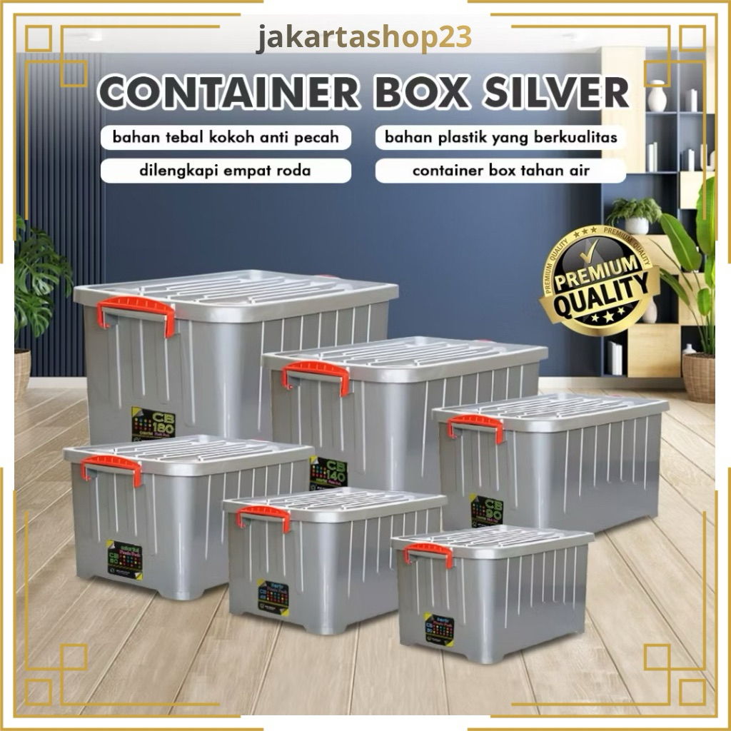 Jual Kontainer Box Plastik Silver Jumbo Beroda MPW 140/180 Liter ...