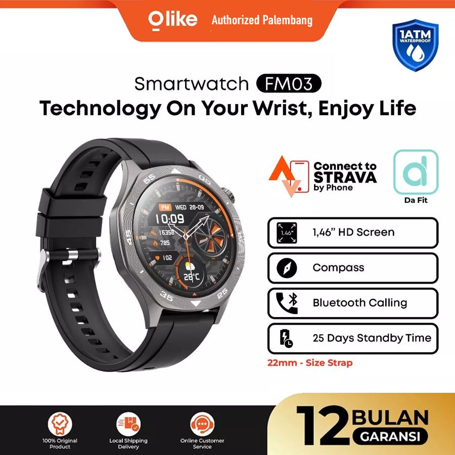 Jual OLIKE Smartwatch FM03 Up to 25 Day | Sleep, Health & Sport ...