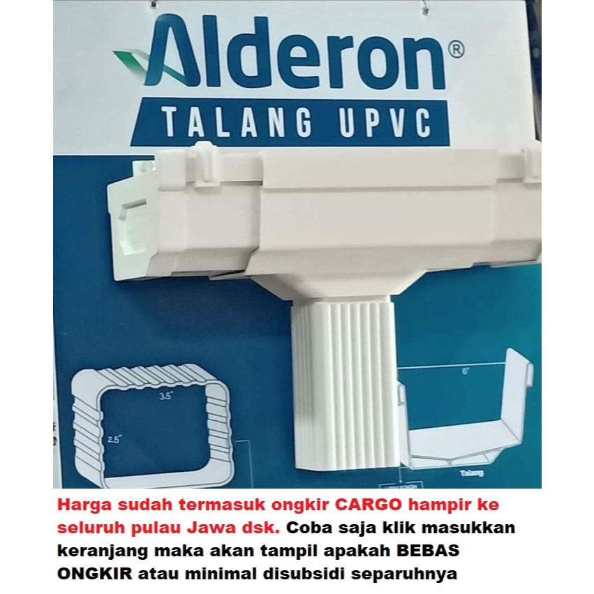 Jual Paket talang Alderon UPvc putih komplit ada pilihan talang 3m atau ...