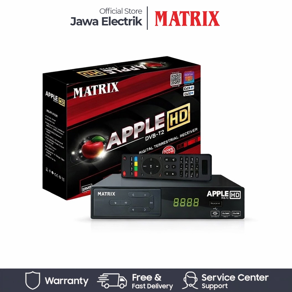 Receiver Tv Set Top Box Matrix Merah DVB T2 Digital Original Garansi