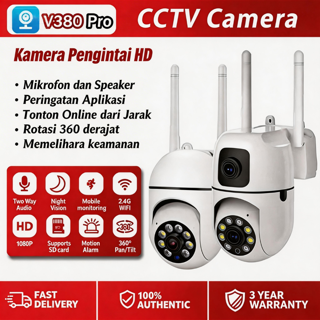 Jual V380 Pro Kamera Dual Lens Outdoor CCTV Wifi 8MP HD Human Tracking ...