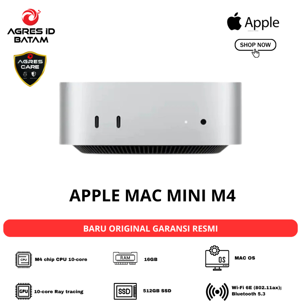 Jual IBOX APPLE MAC MINI M4 10C GPU 16GB 512GB 10C CPU SLV -MU9E3ID ...