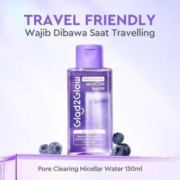 BPOM GLAD2GLOW G2G Brightening Pore Clearing Micellar Water (130ml 230ml 300ml)