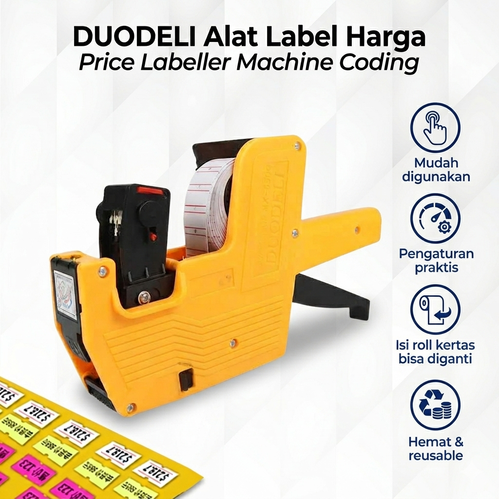 Jual DUODELI Alat Label Harga Price Labeller Machine Coding | Shopee ...