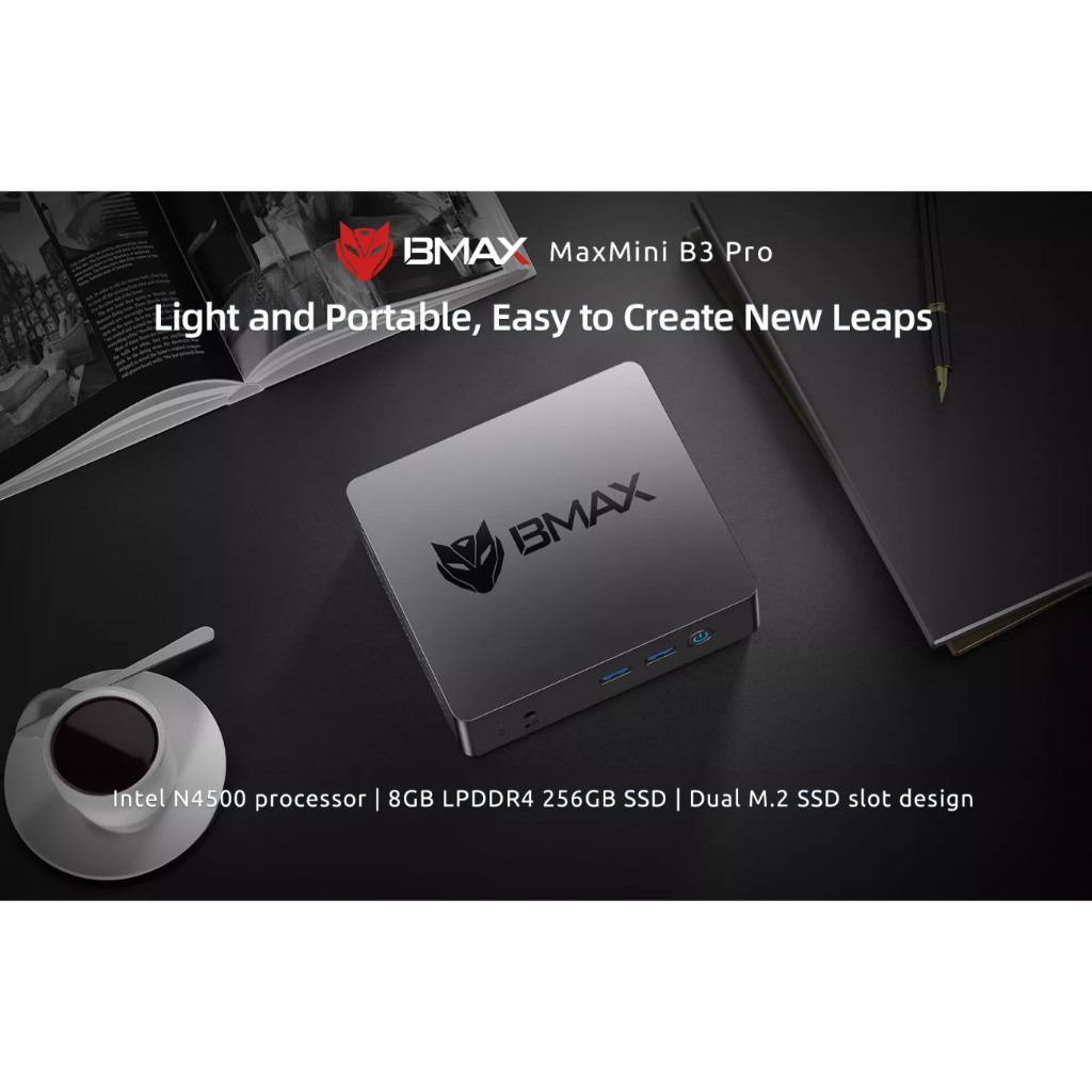 Mini PC BMAX B3 Pro 2026 Intel N4500 8/256GB SSD WiFi HDMI WIndows 11 Pro