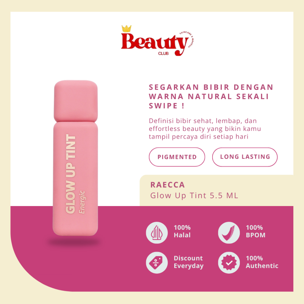 Jual [BPOM] Raecca Glow Up Tint Cheerful 5.5ml Waterproof | Shopee ...