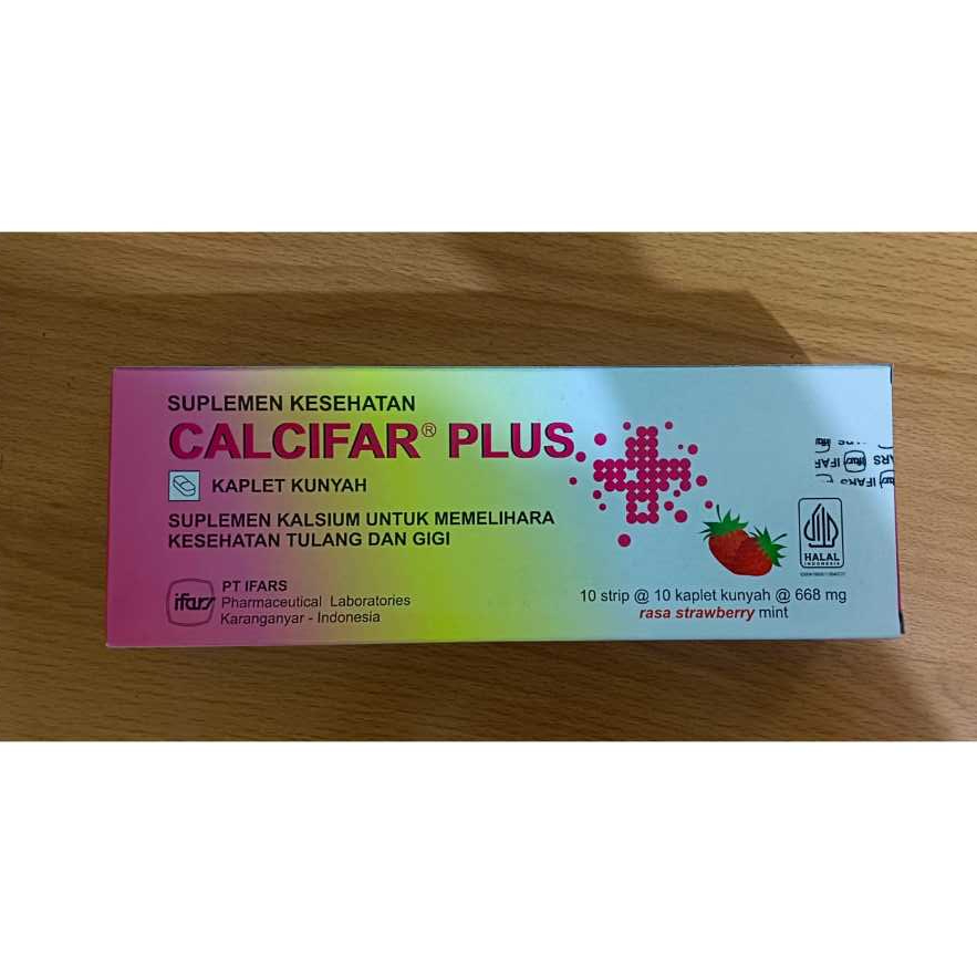 Jual CALCIFAR PLUS 1 BOX @ 10 STRIP - SUPLEMEN KALSIUM DAN VITAMIN D3 ...