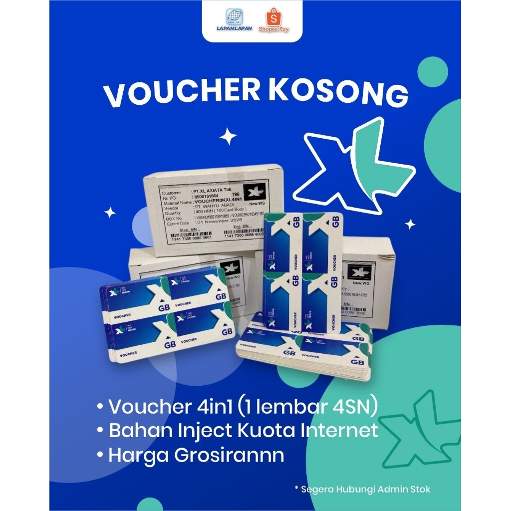 VOUCHER KOSONG XL 4IN1