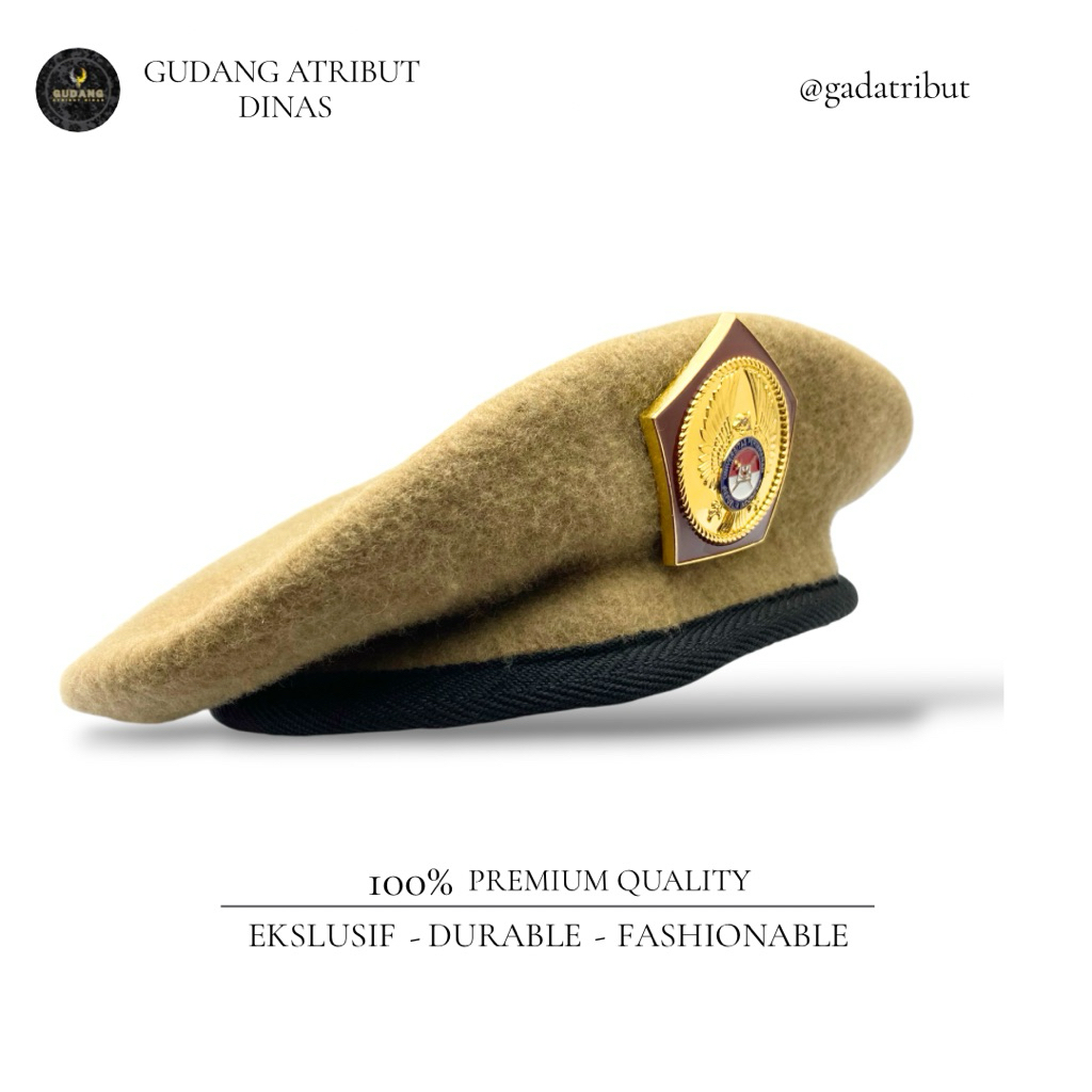 Jual 100% LUXURY Baret PDL Unhan RI + Emblem Baret / Baret PDL Unhan RI ...