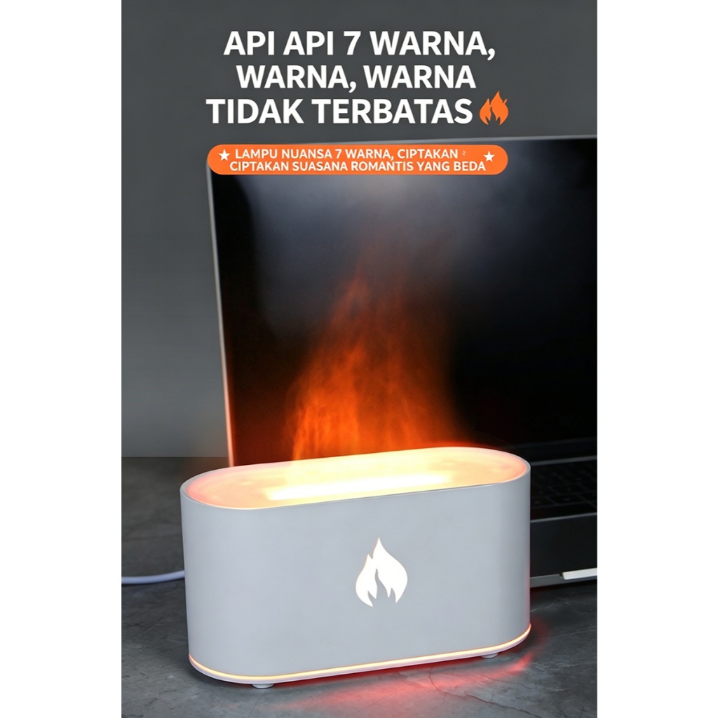 Jual [Xiaomi Mijia Pilihan] Air Humidifier Flame Aroma Diffuser – Efek ...