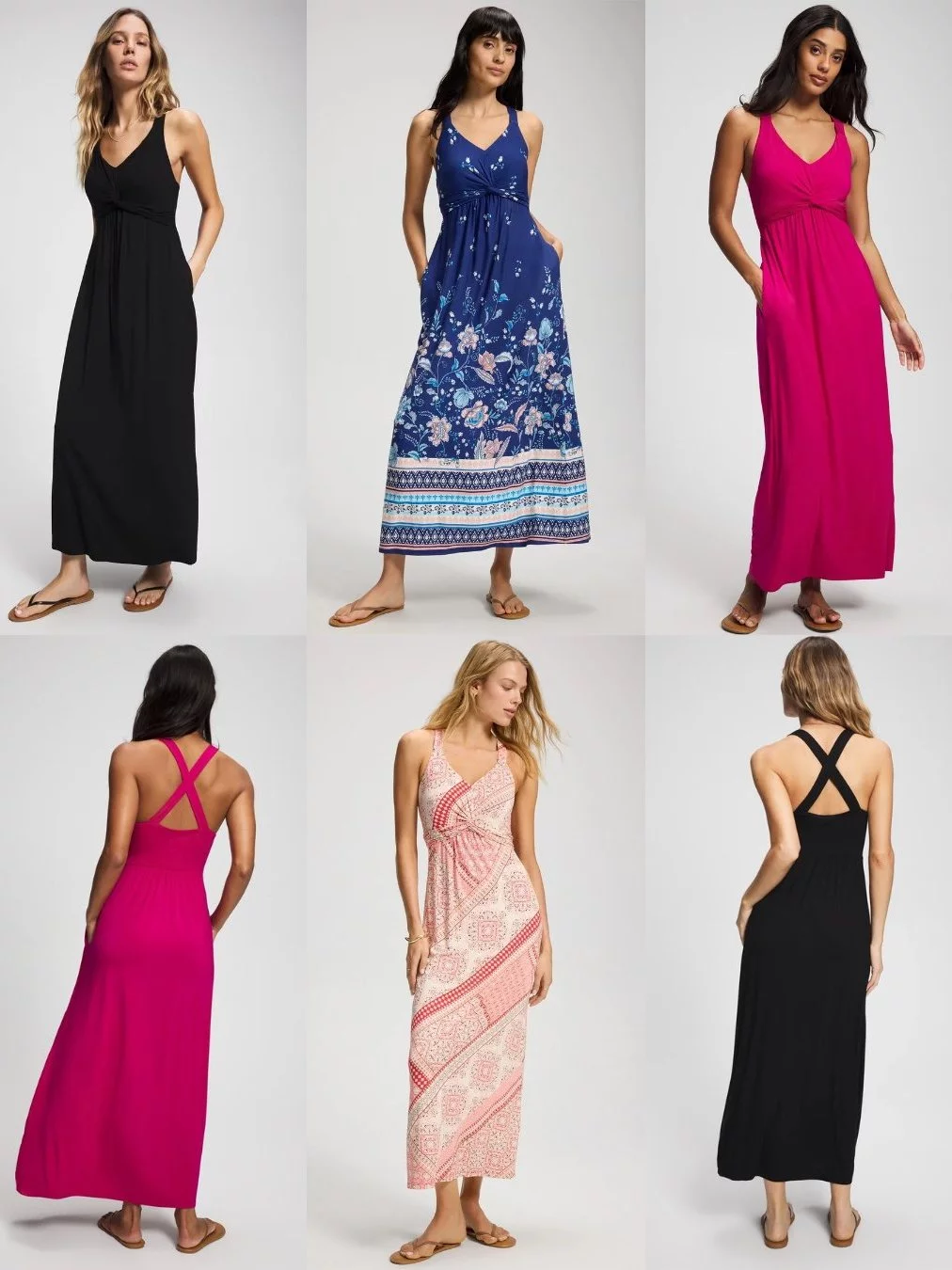 Maxi Dress Wanita SOM Premium Soft Jersey Twist Front Maxi Bra Dress - 2273