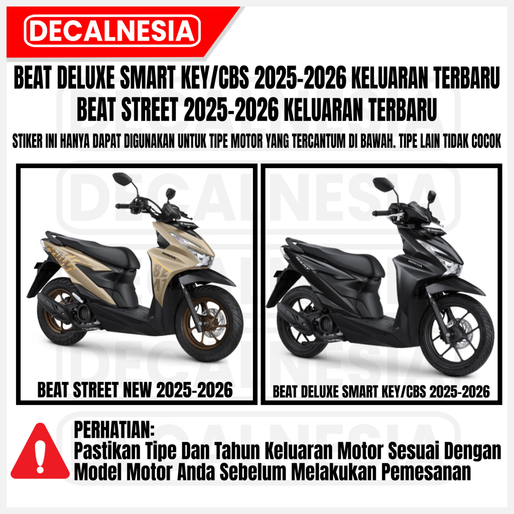 Jual Stiker Decal Beat Deluxe 2026 2025 New Full Body Smart Key CBS ...