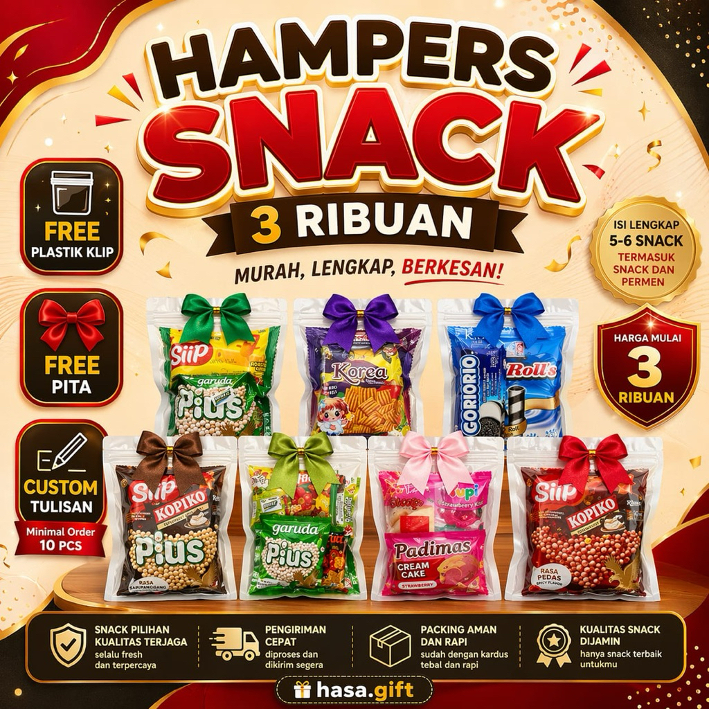 Jual Hampers snack mini dengan ziplock | hampers mini | mini gift snack ...