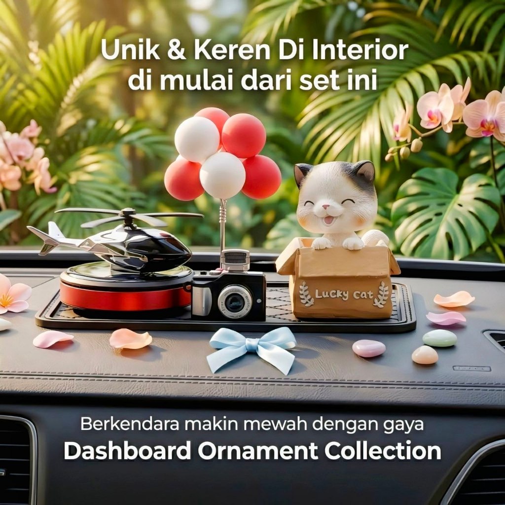 [ LENGKAP SIAP PASANG ] Pajangan Set Helikopter Keren Parfum Mobil Tahan Lama Hiasan Dashboard Mobil Estetik Pajangan Mobil COWOK