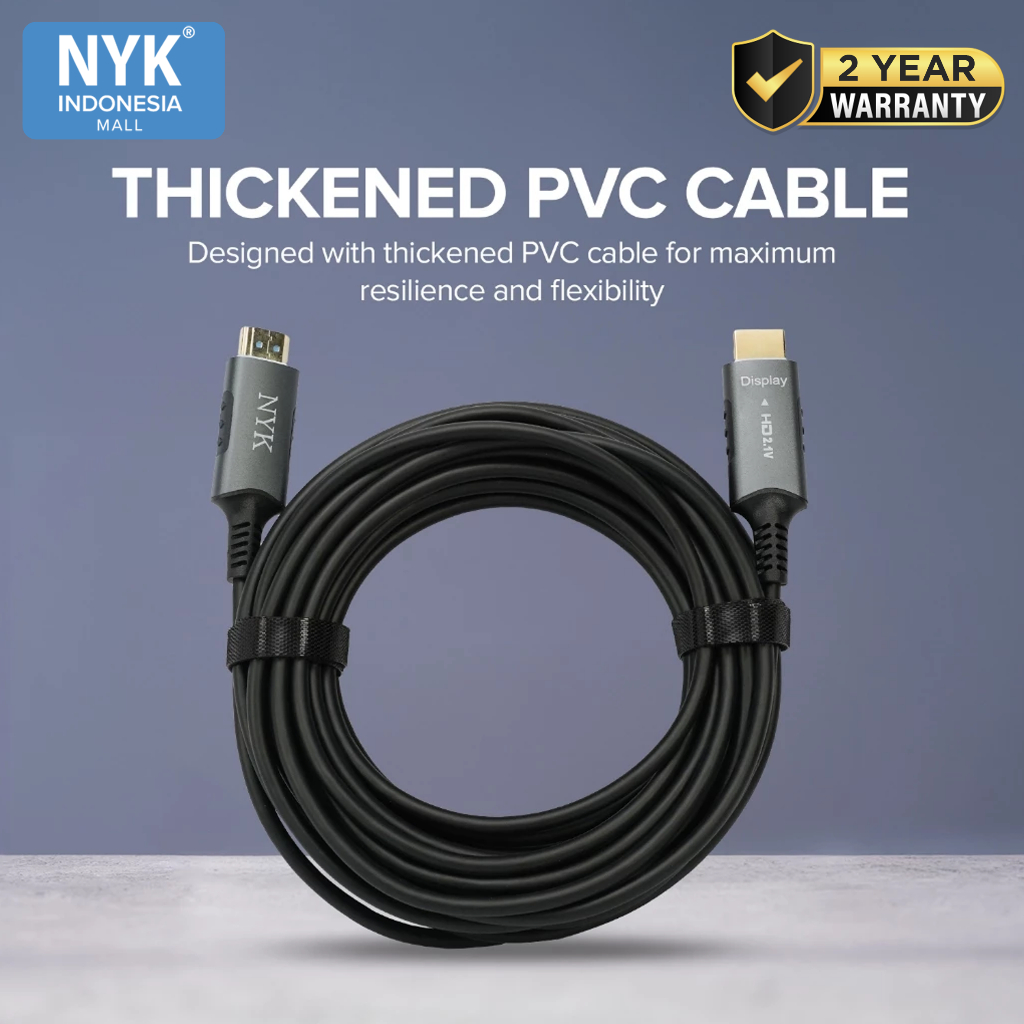 NYK CABLE (CH 2.1) HDMI 2.1 8K OPTIC UHD - Active Optical Cable 20 Meter COD (3)
