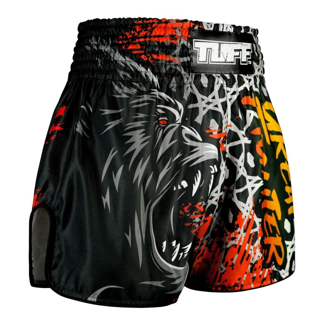 Jual TUFF Muay Thai Shorts Boxing Trunks Retro Style TUF-RMS123-BLK ...