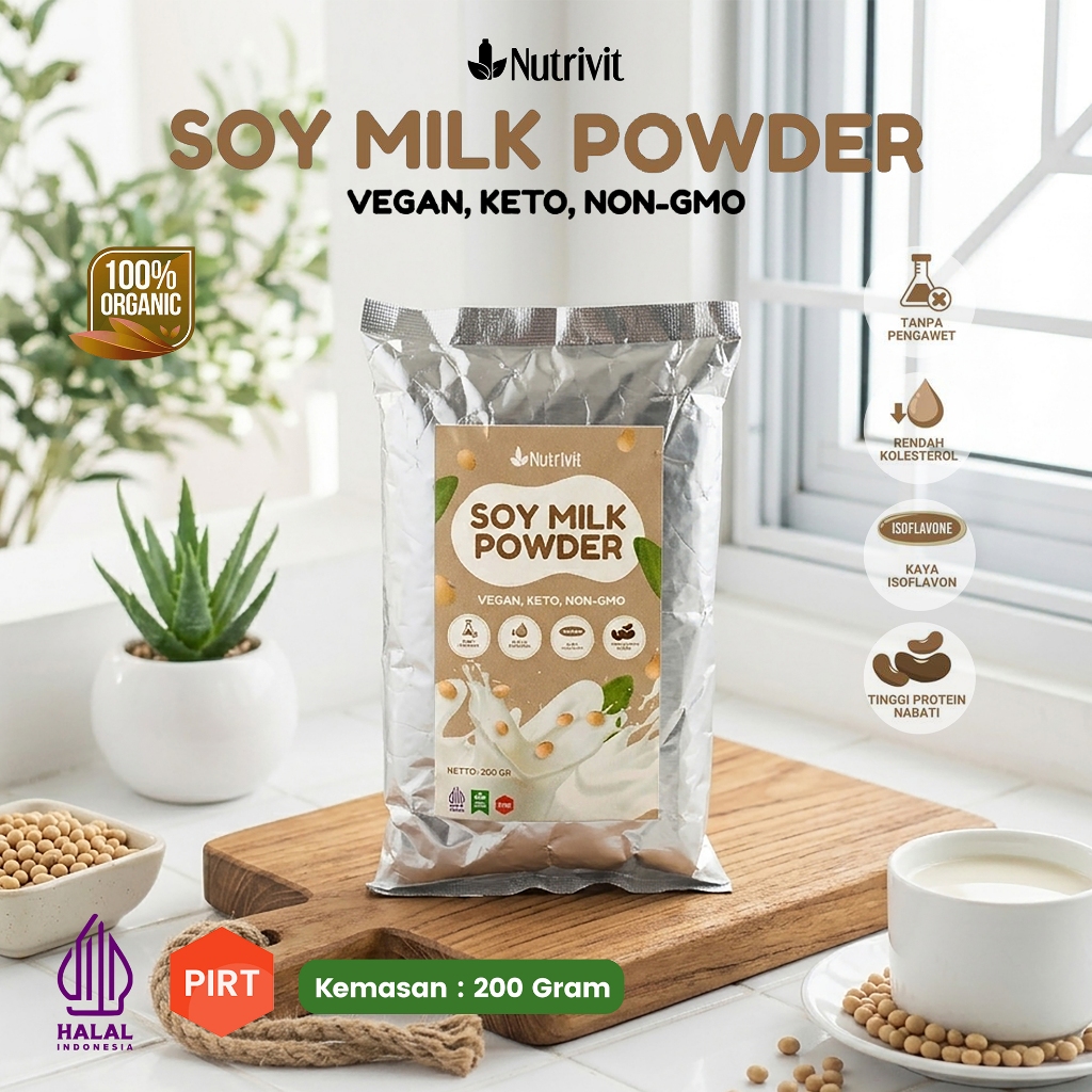 Jual NUTRIVIT Soy Bean Milk Powder 200gr Susu Kacang Kedelai Bubuk ...