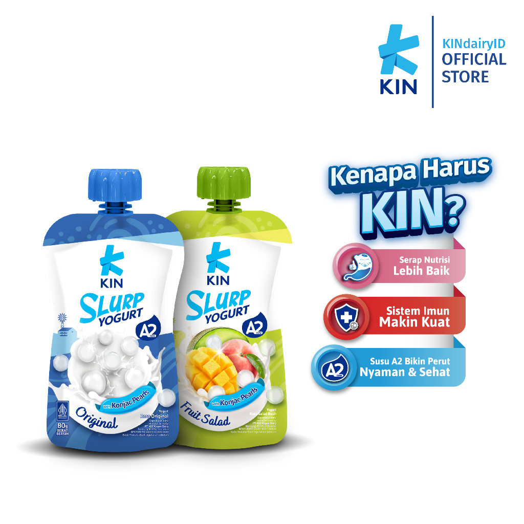 Jual KIN Yogurt Slurp Original 80gr | Shopee Indonesia