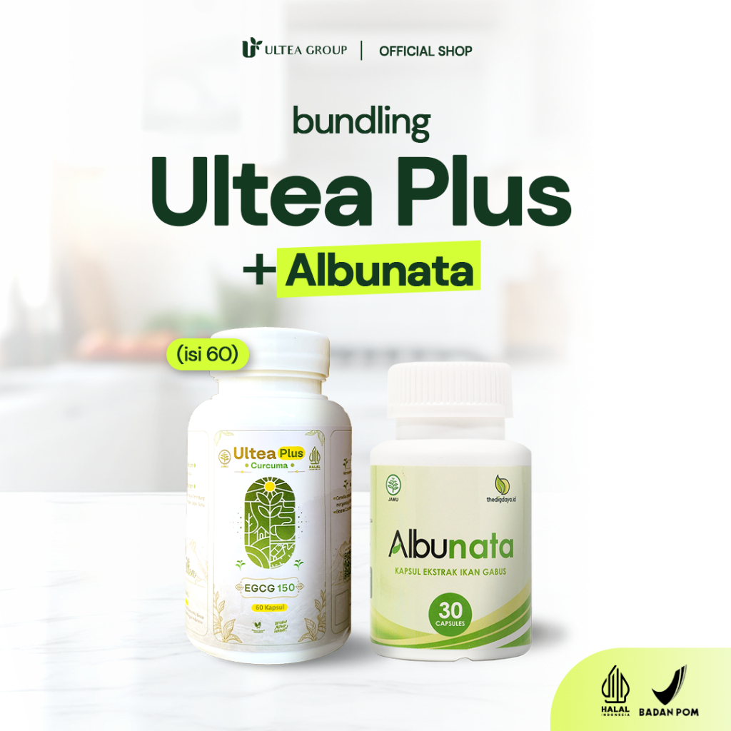 ULTEA PLUS (60) + ALBUNATA, HERBAL DENGAN KOMBINASI TERBAIK UNTUK MELAWAN KANKER DAN MEMPERBAIKI NUTRISI DENGAN EKTRAK IKAN GABUS