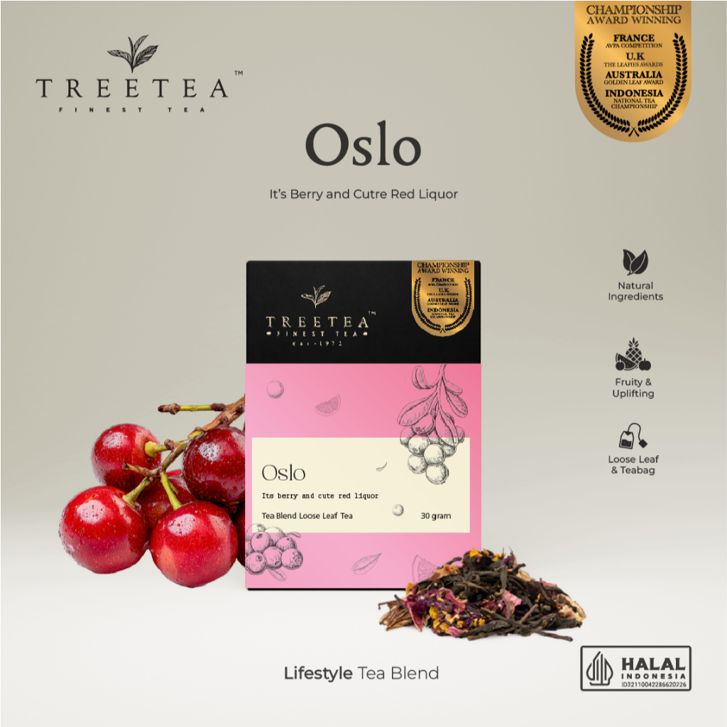 Jual OSLO - TreeTea Box Tea Blend Strawberry Flavour | Shopee Indonesia